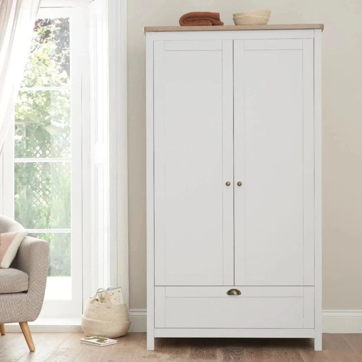 Tutti Bambini Verona Wardrobe - White/Oak