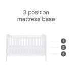 Tutti Bambini Rio Cot Bed with Cot Top Changer & Mattress - White