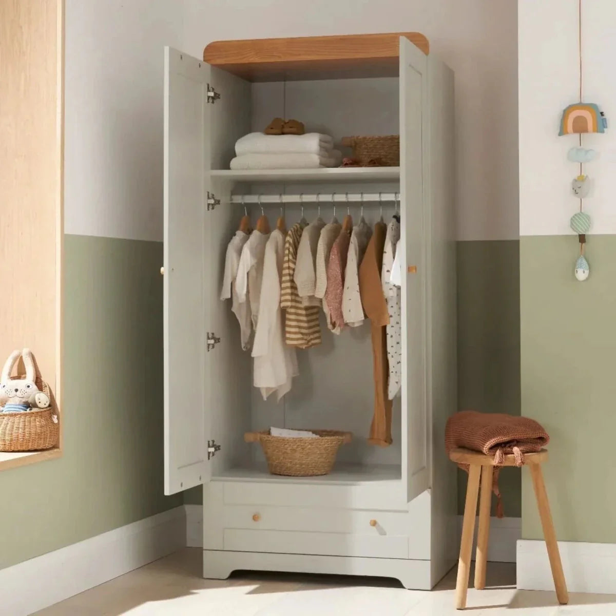Tutti Bambini Rio 3 pcs Room Set - Slate/Honey Oak