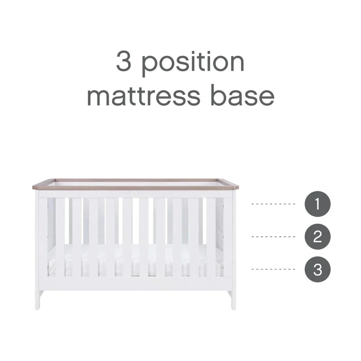 Tutti Bambini Verona Cot Bed - White/Oak