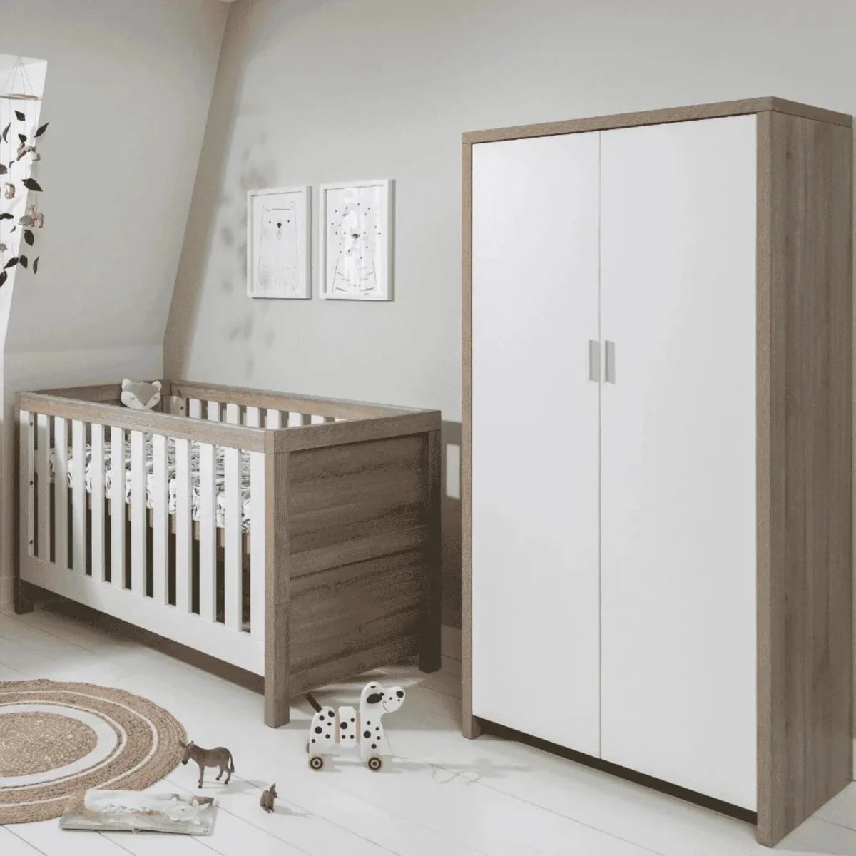 Tutti Bambini Modena Wardrobe - White/Oak