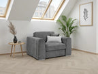 Luxurious Naples Armchair Sofa - Removable Cushions, Plush Comfort