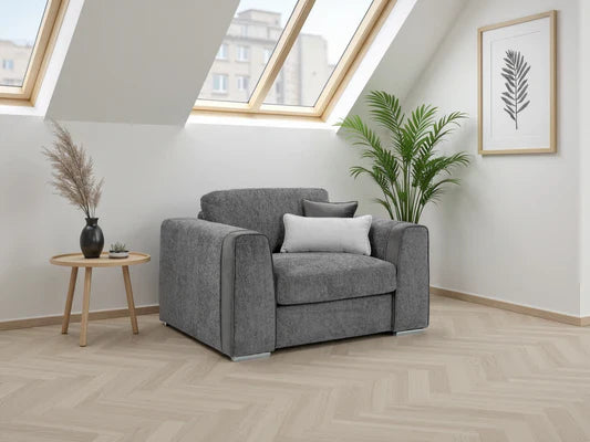 Luxurious Naples Armchair Sofa - Removable Cushions, Plush Comfort