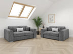 Luxurious Naples 3+2 Sofa Set, Velvet Trimmed, Ultimate Comfort