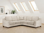 Nebraska Large Corner Sofa: Plush Fabric, Removable Cushions, Sturdy Wooden Feet