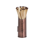 Copper Finish Logs And Kindling Buckets & Matchstick Holder