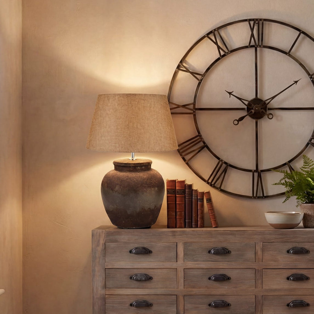 Castello Aged Stone Ceramic Table Lamp