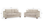 Nebraska Fabric 3+2 Sofa Set: Plush, Removable Cushions, Wooden Feet