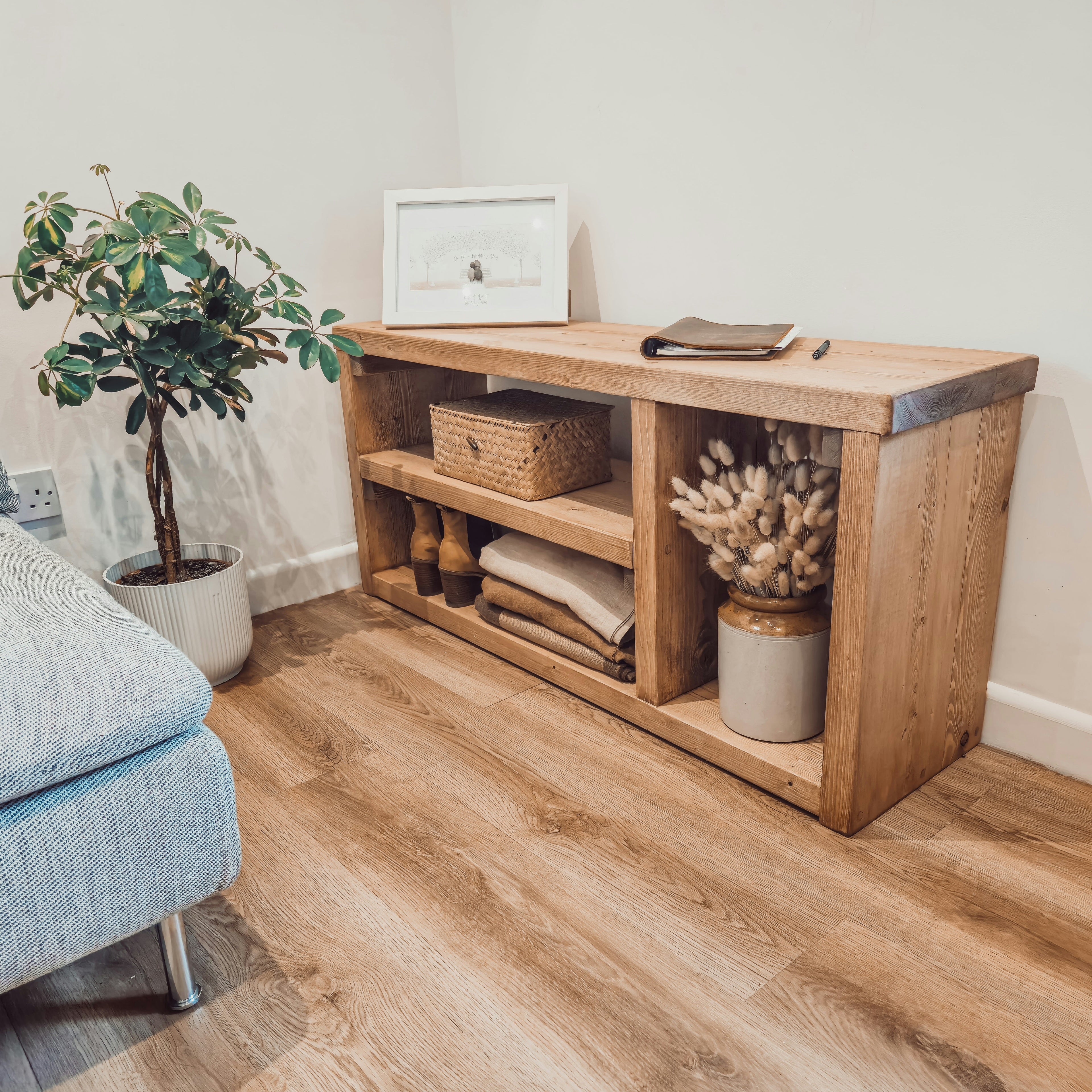 IVARA Storage Unit / Bookshelf / Toy Storage / Living Room Storage / Shoe Storage Rustic Storage Unit Solid Wood Cottage Style /Book Shelf