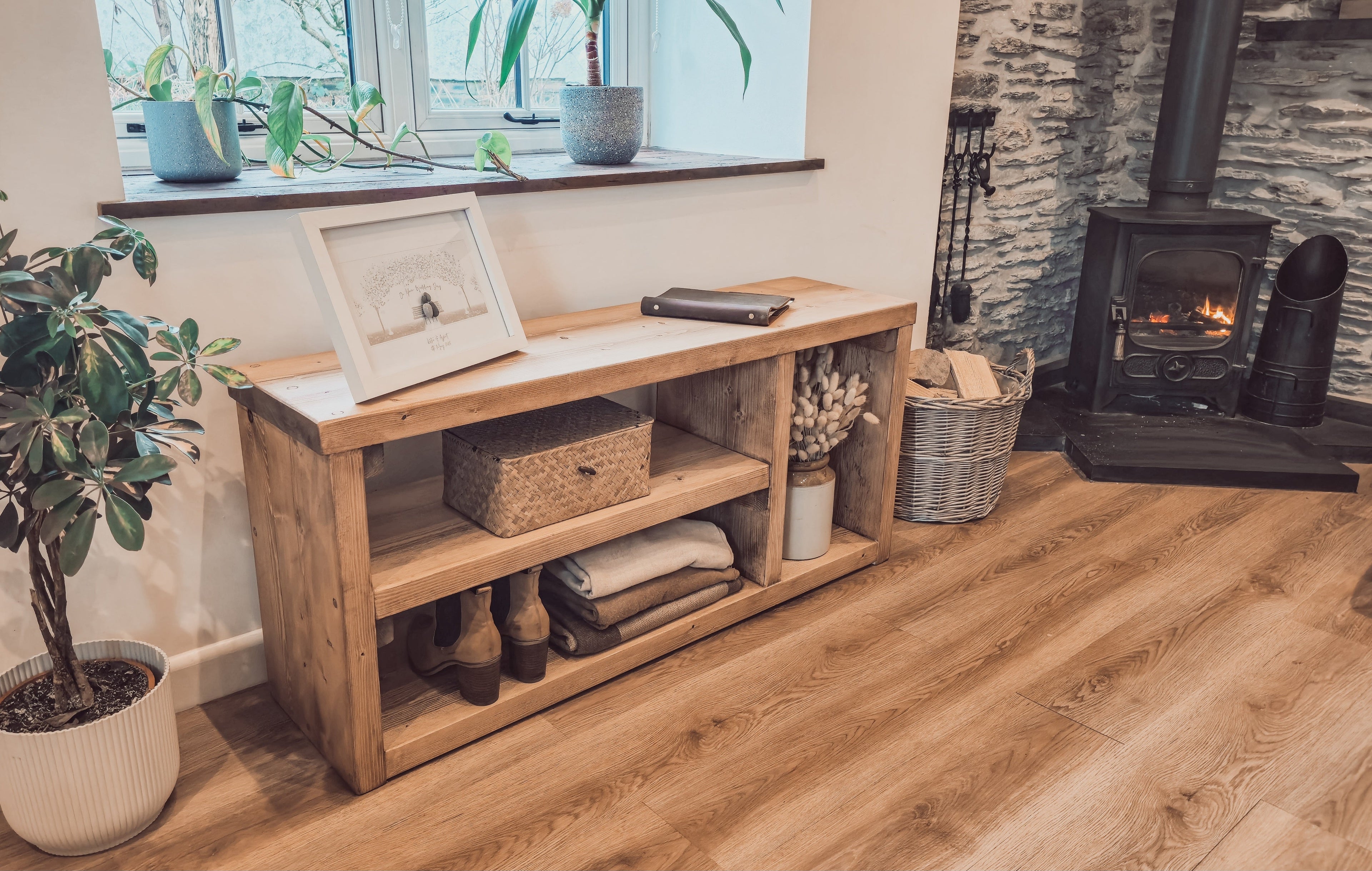 IVARA Storage Unit / Bookshelf / Toy Storage / Living Room Storage / Shoe Storage Rustic Storage Unit Solid Wood Cottage Style /Book Shelf