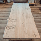 Cara Live Edge Rustic Wooden Coffee Table With Shelf