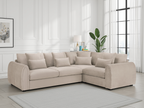 Plush Mirabel Mocha Right-Hand Corner Sofa: Luxurious Velvet Upholstery & Comfort