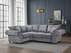 Windsor Stone Left Hand Facing Corner Sofa - Button-Tufted Fullback Comfort