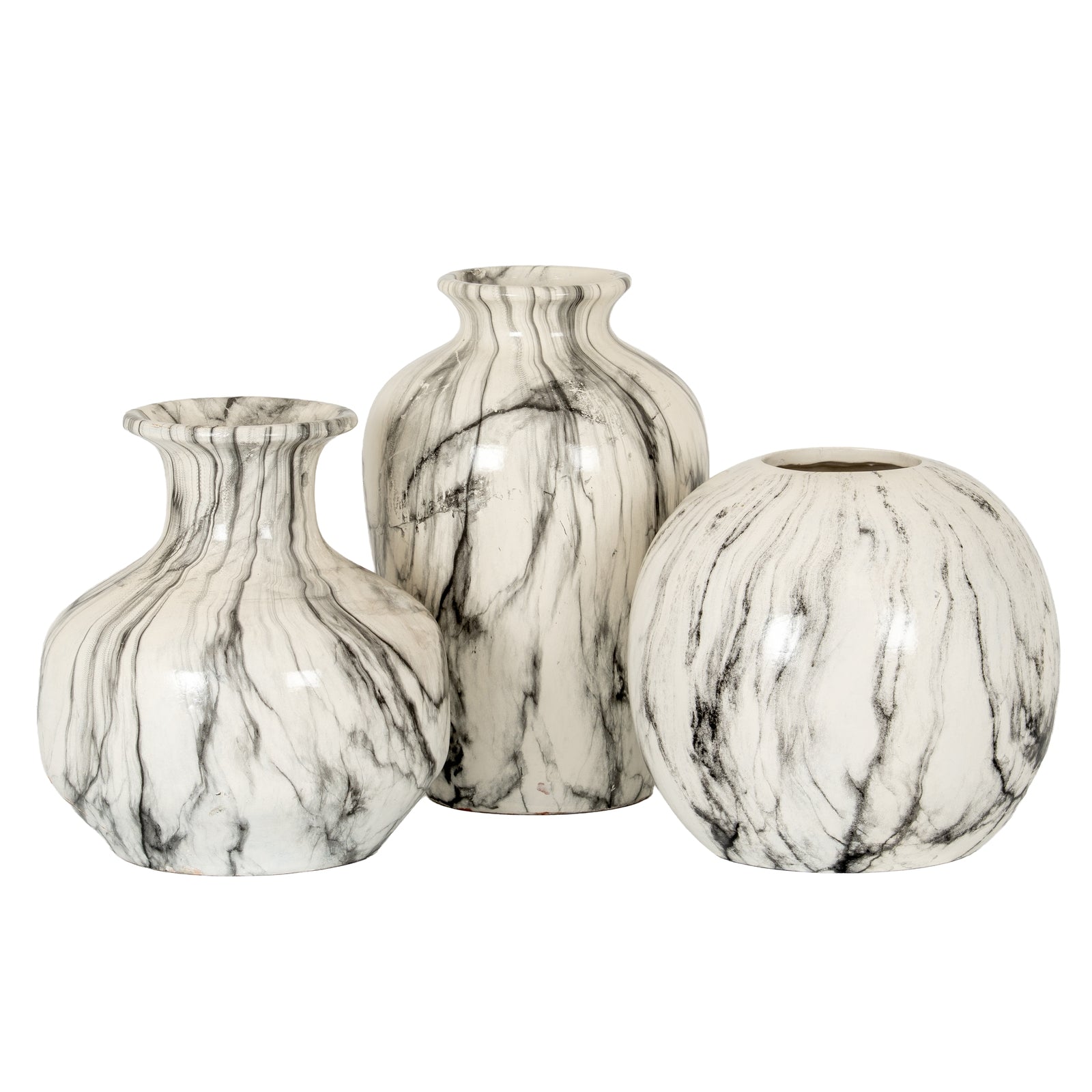 Marble Squat Vase