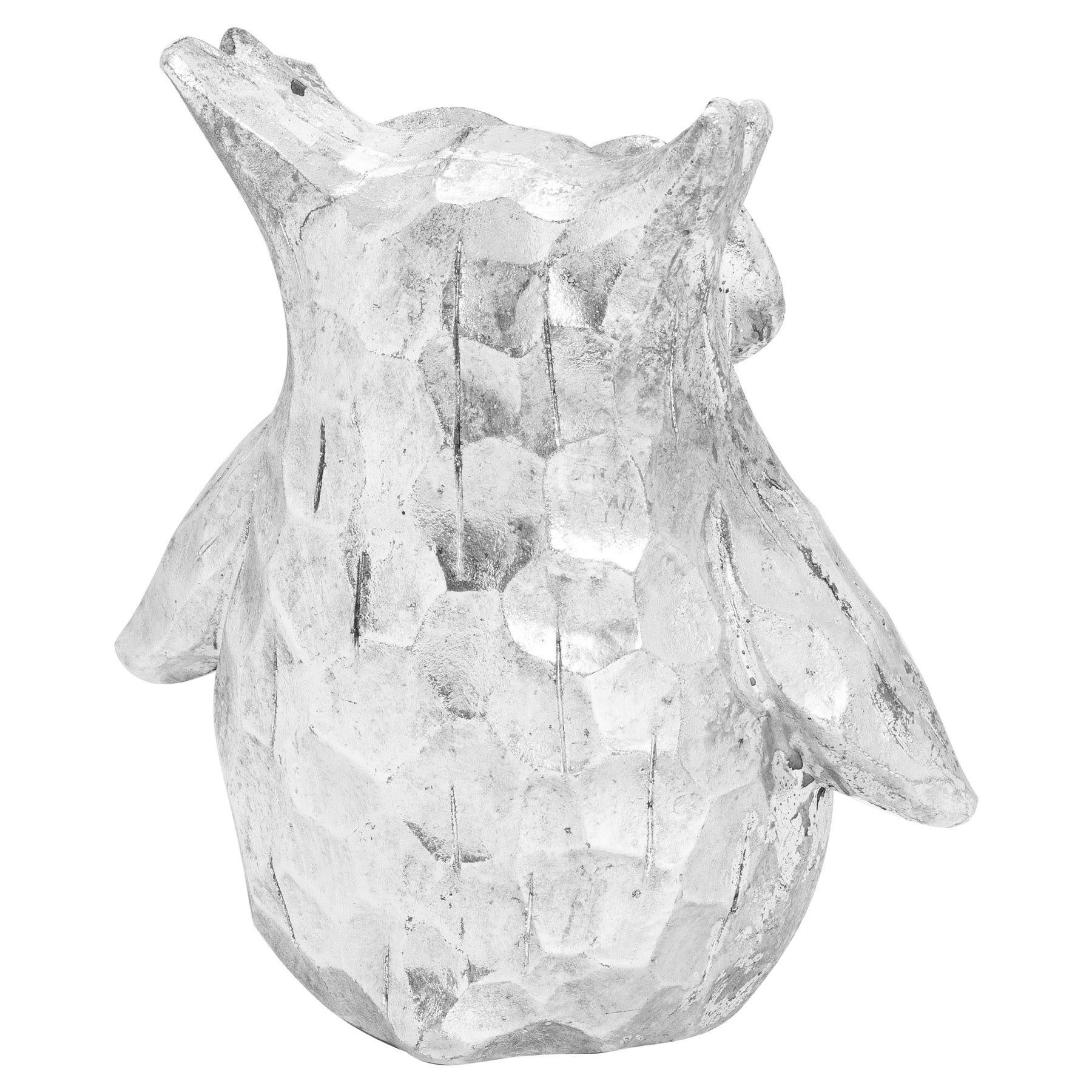 Olive The Silver Ceramic Owl - Large
