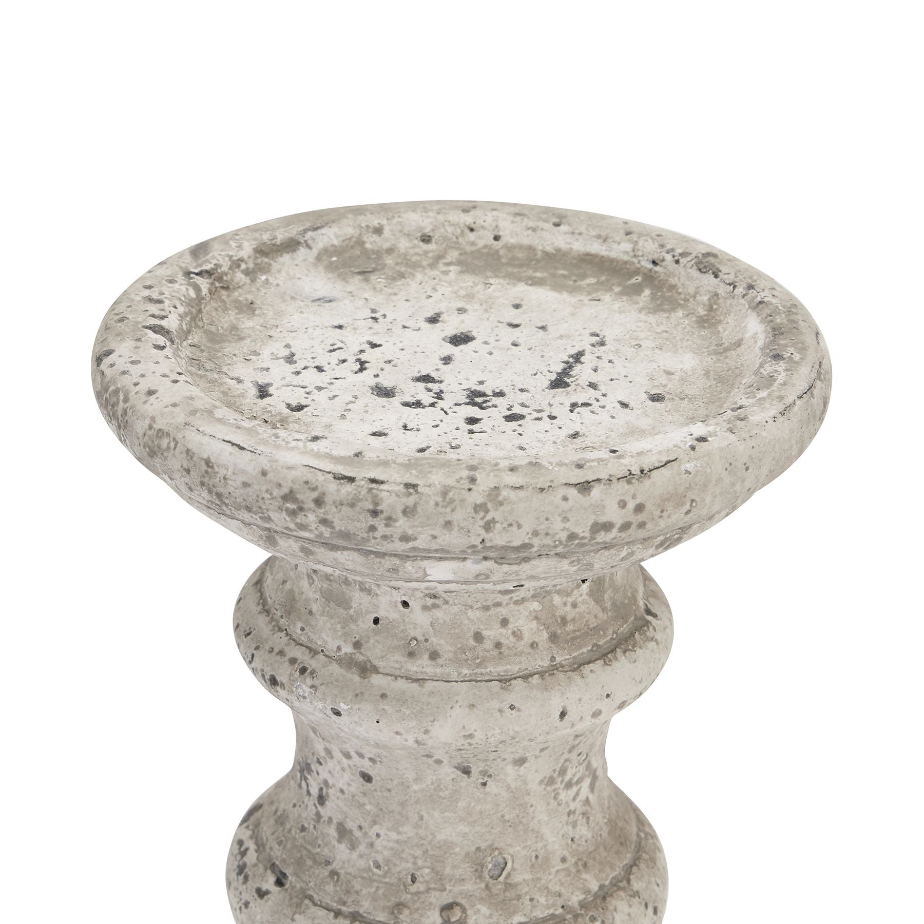 Stone Ceramic Column Candle Holder - Medium