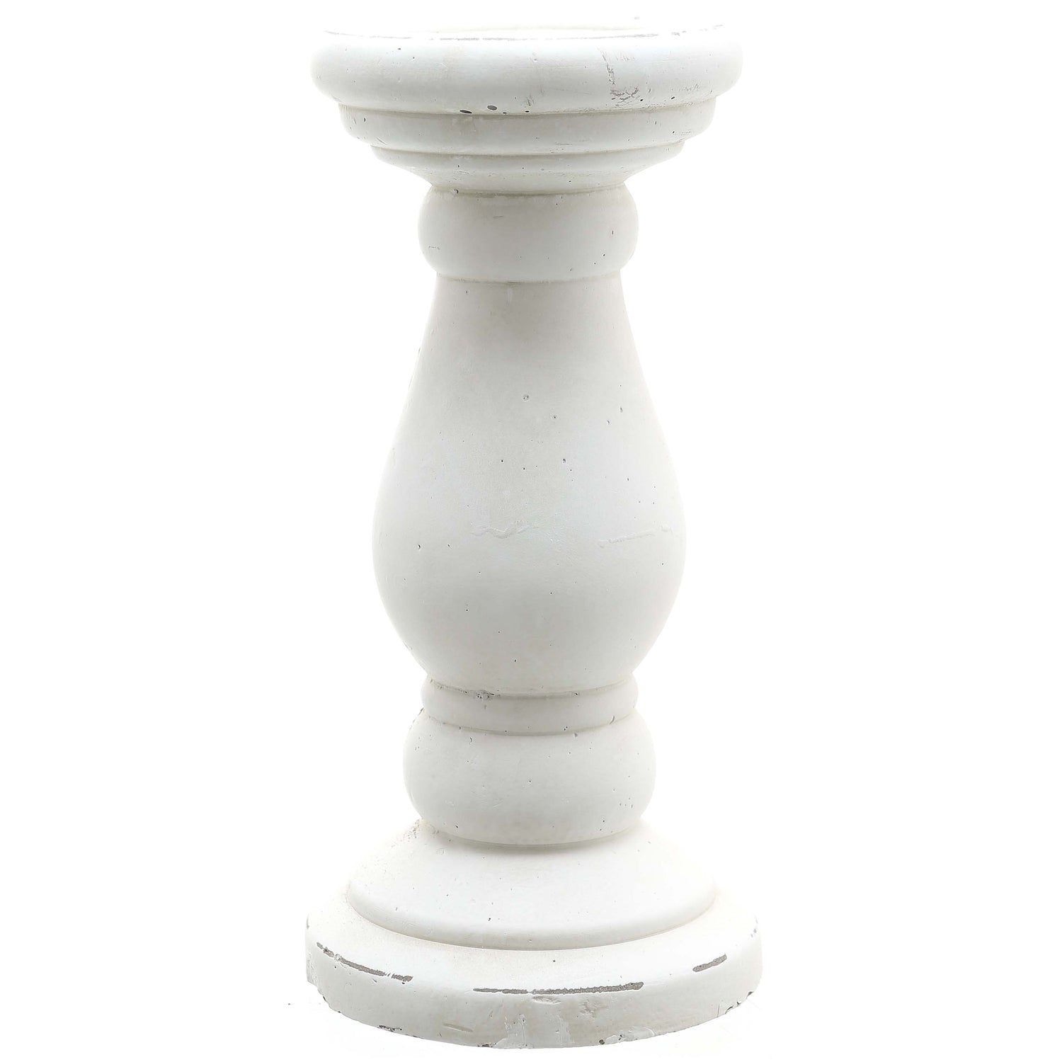 Matt White Ceramic Candle Holder - Small