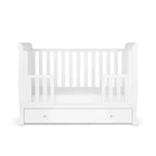 Ickle Bubba Snowdon Mini Cot Bed White - Fibre Mattress