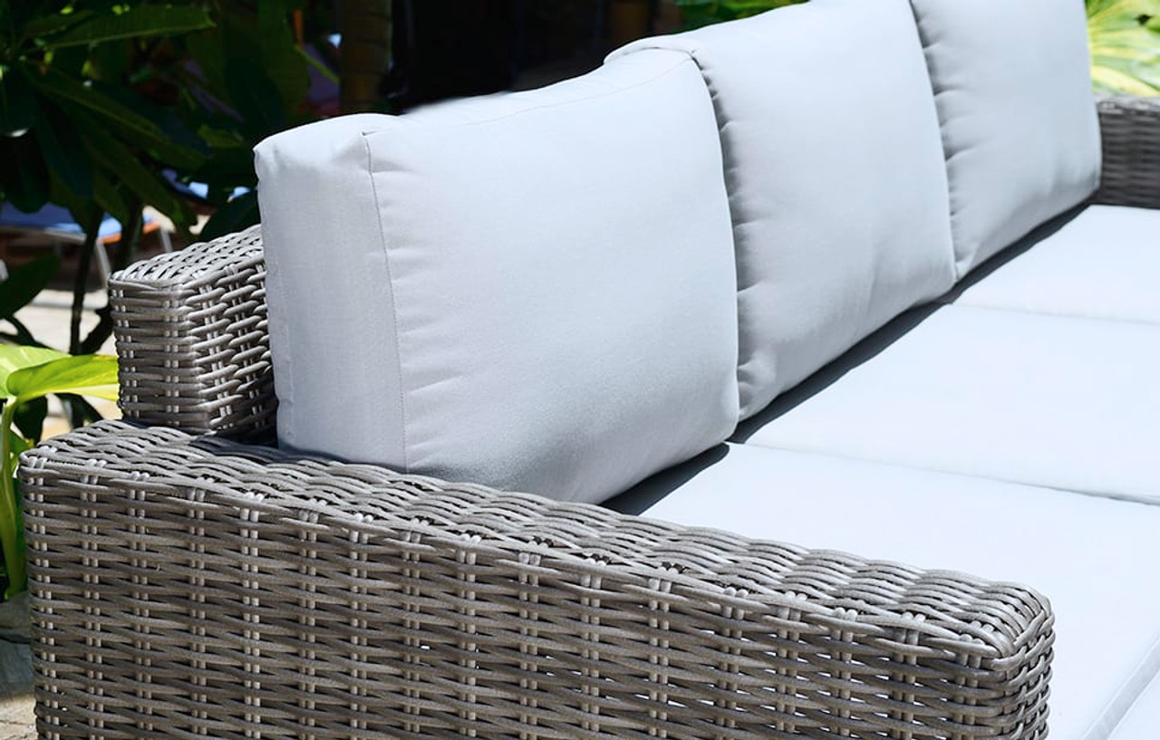 Marbella Grey 5 Seater Chaise Garden Sofa and Armchair Lounge Set
