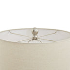 Lattice Ceramic Table Lamp With Linen Shade