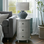 The Camden Collection 3 Drawer Round Side Table