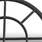 Black Wood Arched Window Mirror