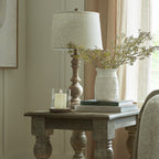 Seraphia Table Lamp With Edged Linen Shade