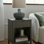 Veyla Ceramic Table Lamp With Linen Shade