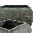 Verdan Square Drum Set Of 2 Planters