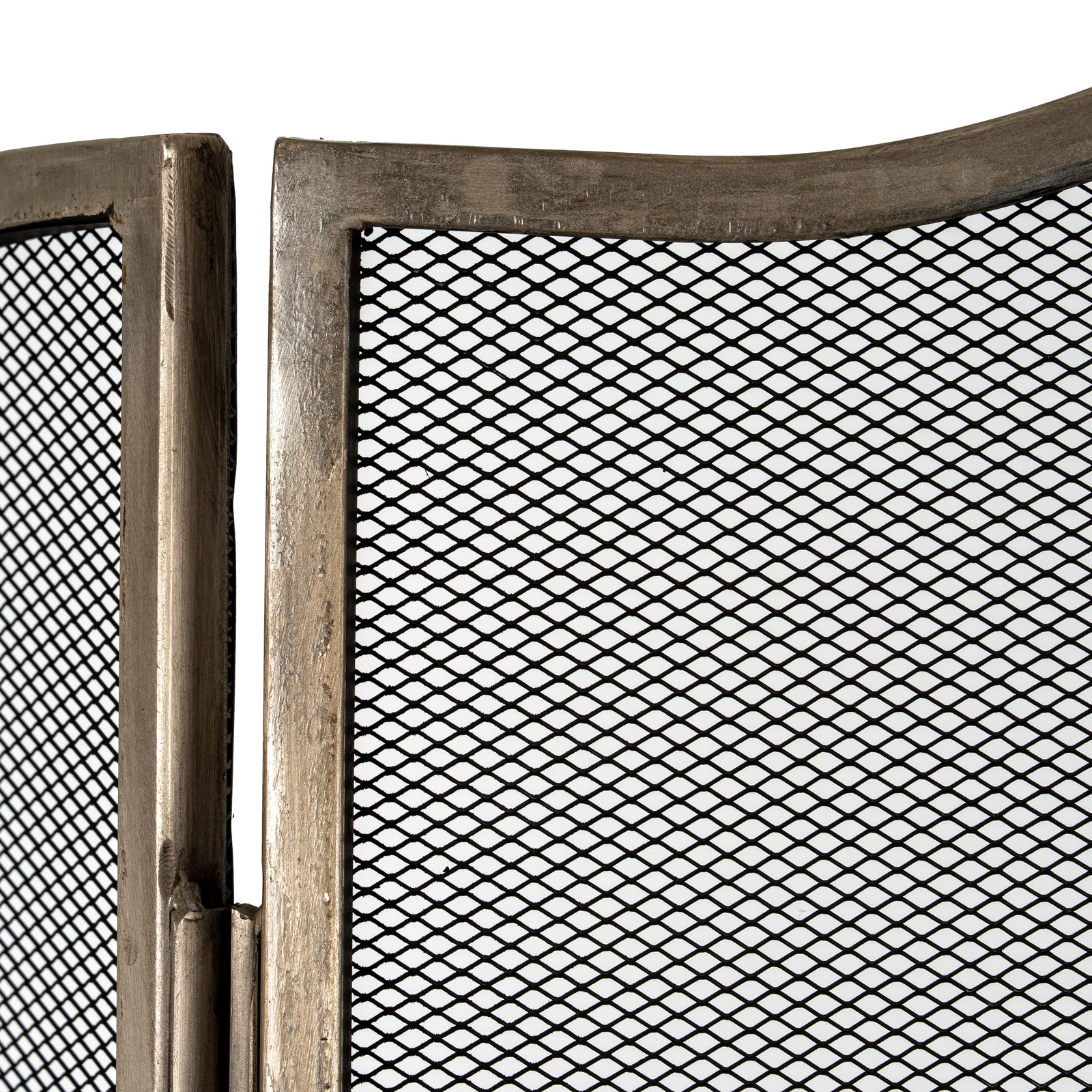 Antiqued Silver Fire Screen