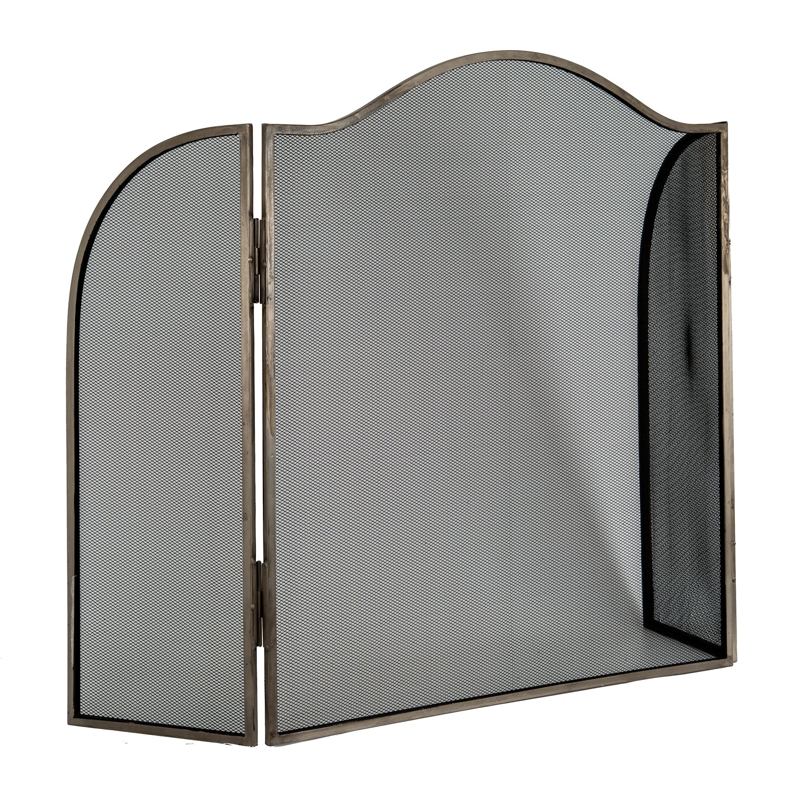 Antiqued Silver Fire Screen