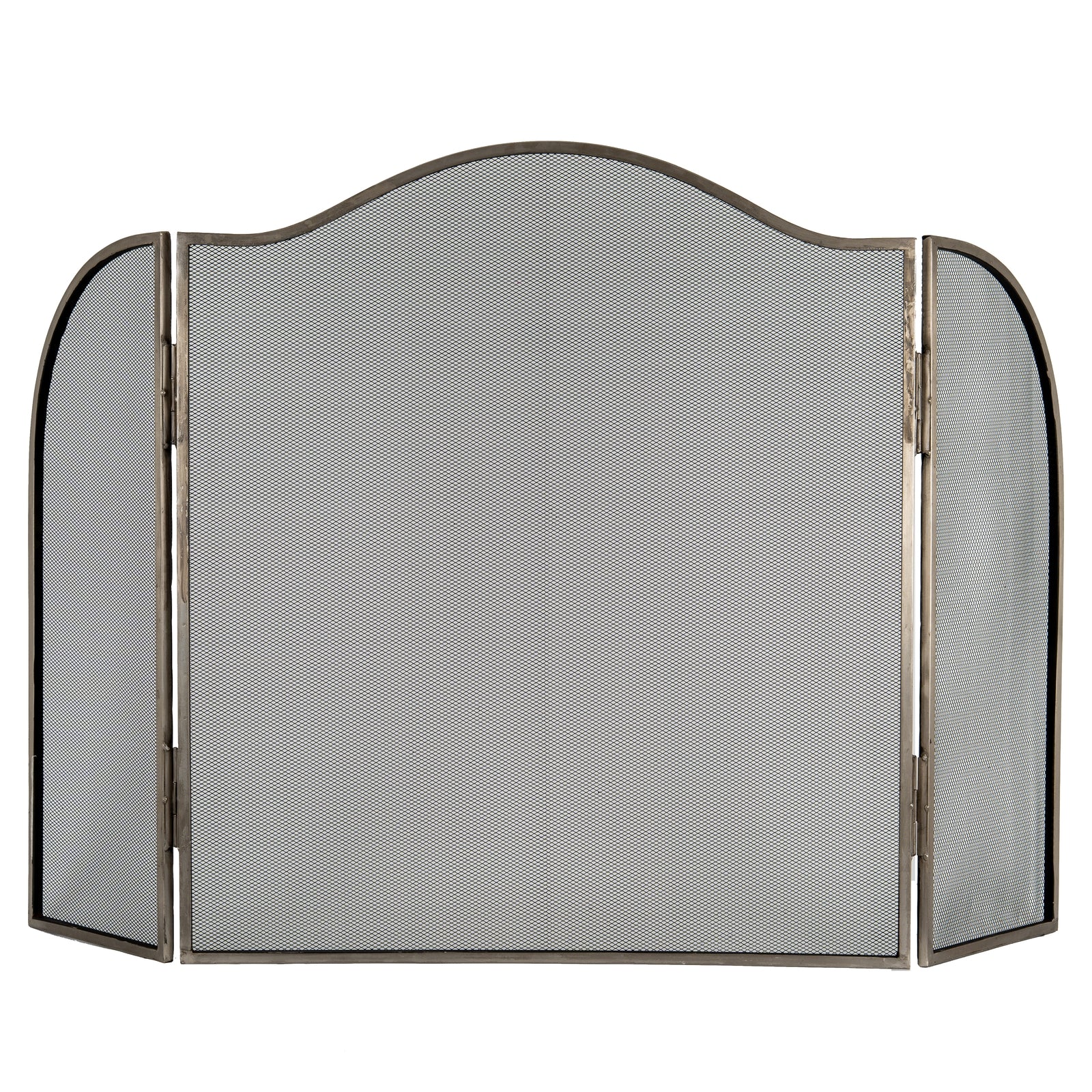 Antiqued Silver Fire Screen