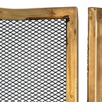 Antiqued Brass Large Fire Screen