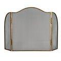Antiqued Brass Large Fire Screen