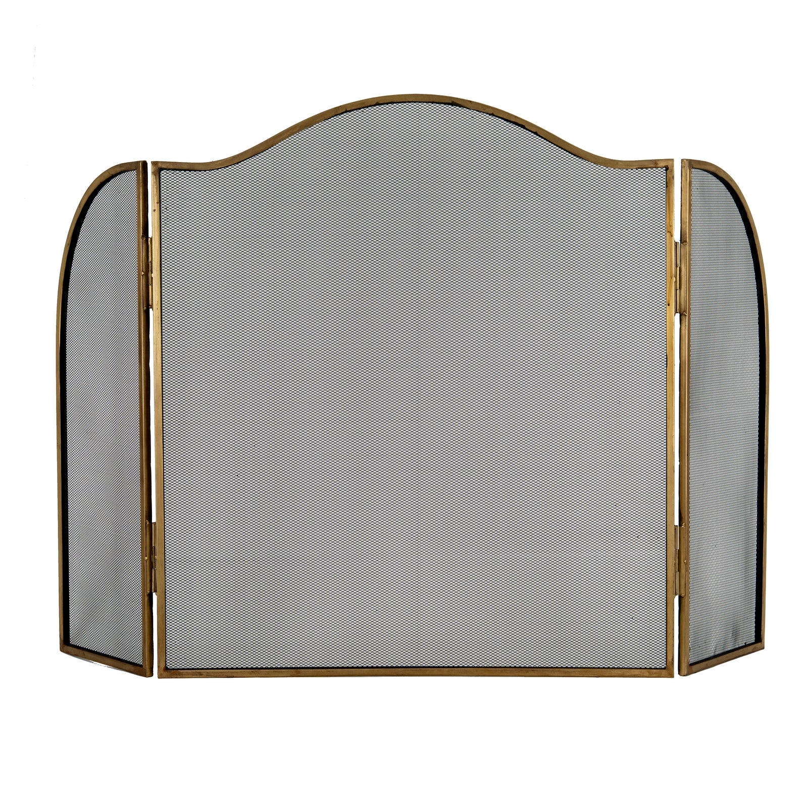 Antiqued Brass Large Fire Screen