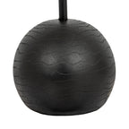 Black Cannon Floor Lamp With Hessian Shade