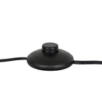 Black Cannon Floor Lamp With Hessian Shade