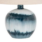 Ocean Shadows Squat Table Lamp With Linen Shade