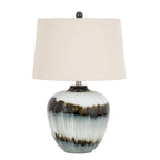 Midnight Shadows Table Lamp With Linen Shade