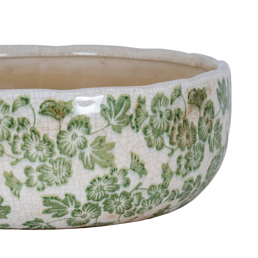 Small Green Clover Ceramic Bowl