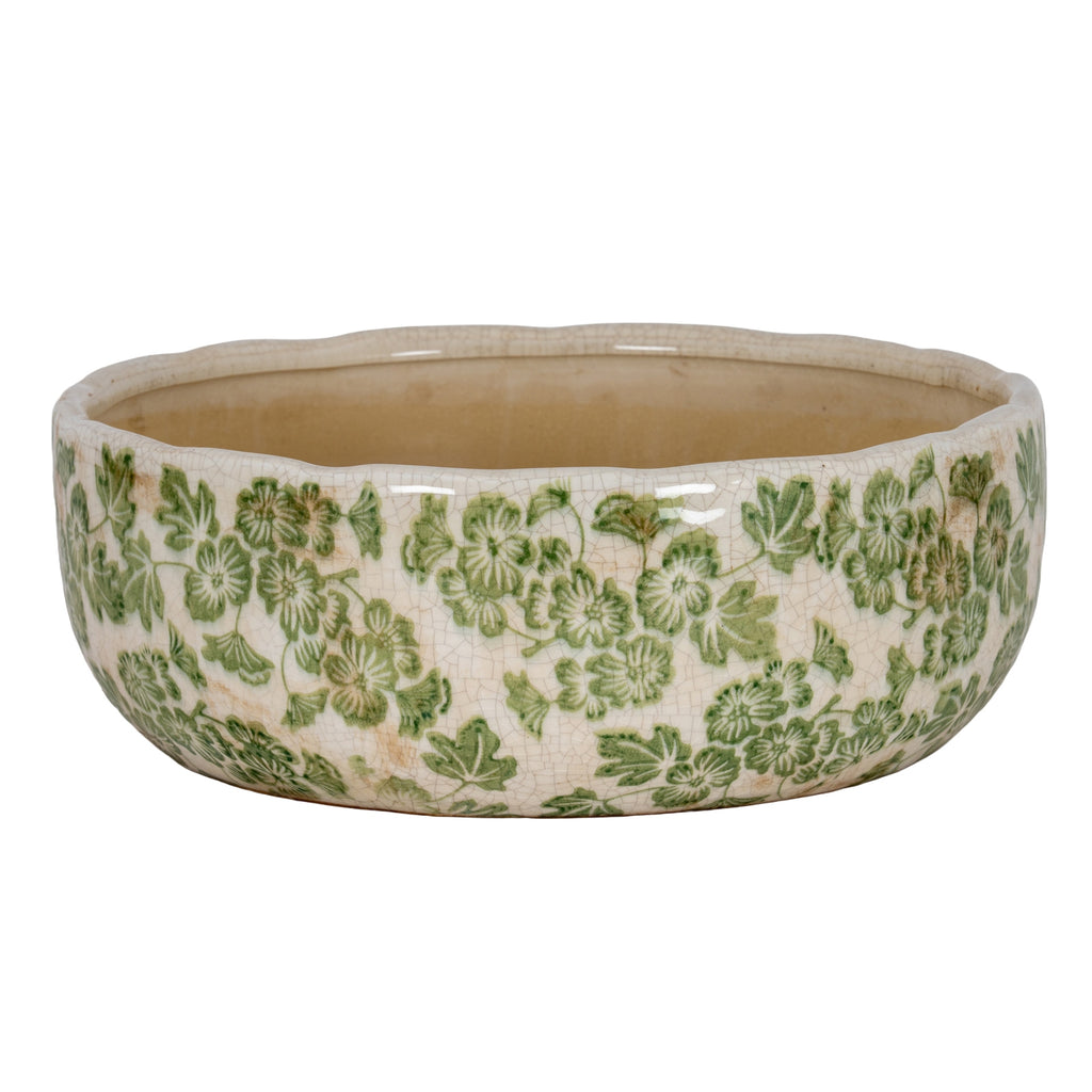 Small Green Clover Ceramic Bowl