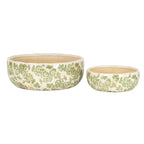 Large Green Clover Ceramic Bowl