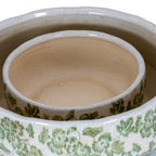 Large Green Clover Ceramic Bowl