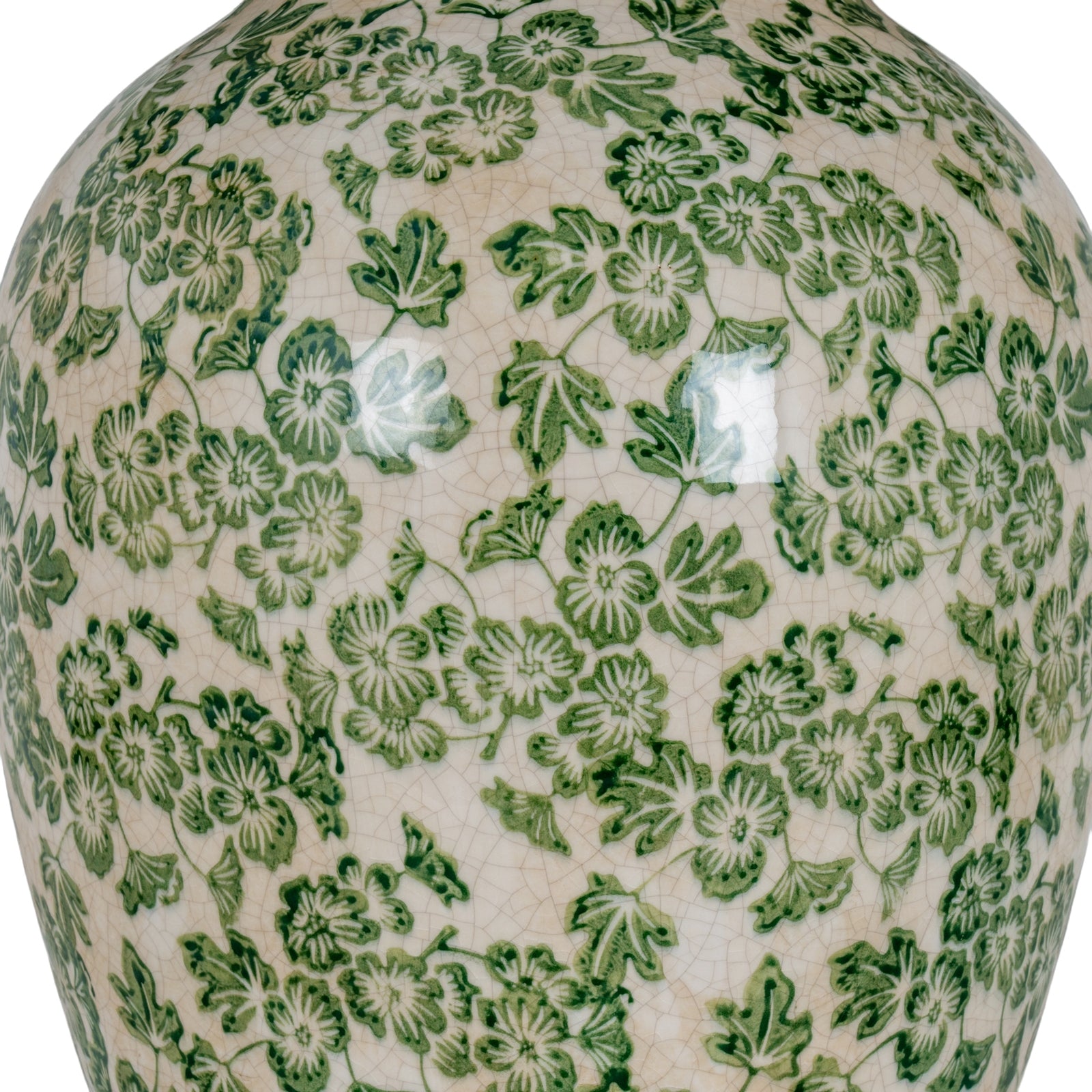 Green Clover Ceramic Pot Lamp