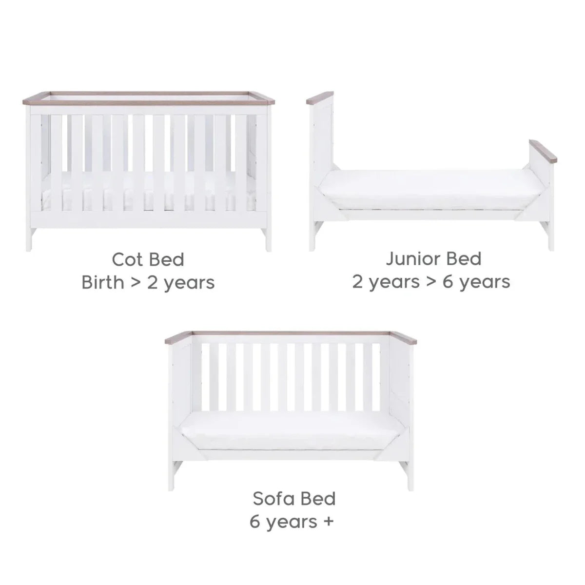 Tutti Bambini Verona 2 pcs Room Set - White/Oak