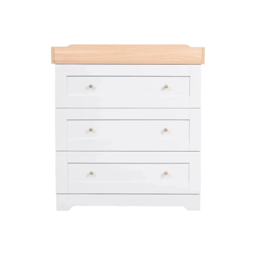 Tutti Bambini Malmo Cot Bed with Rio 3 pcs Furniture Set - Dove Grey/Honey Oak