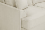 Comfortable Funk Beige Fabric Universal Corner Sofa with Foam-Filled Cushions