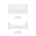 Tutti Bambini Rio Cot Bed with Cot Top Changer & Mattress - White