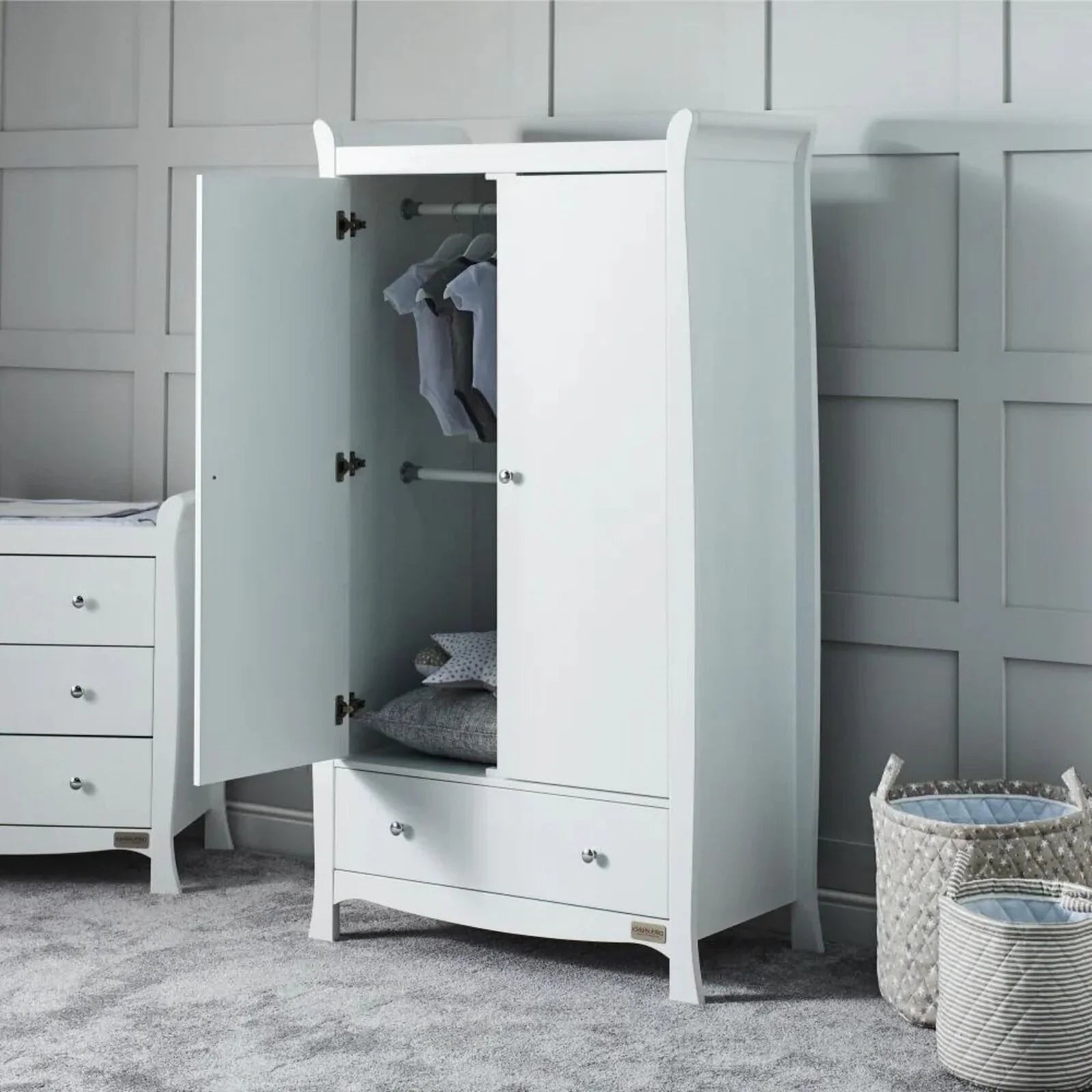 Ickle Bubba Snowdon Wardrobe - White