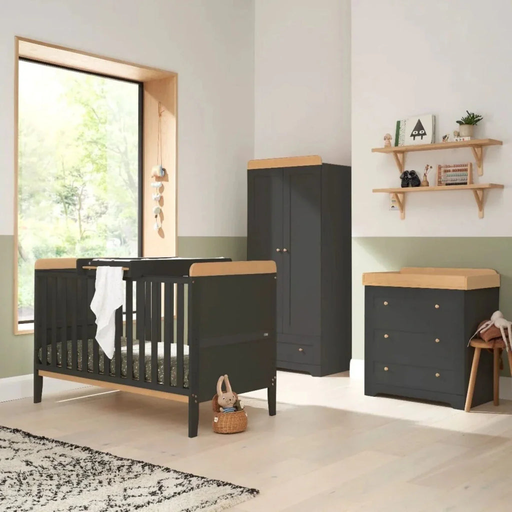 Tutti Bambini Rio 3 pcs Room Set - Dove Grey/Honey Oak